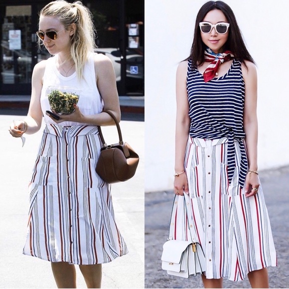 NEW Tularosa Oliver Skirt in Blue & Red Stripe S - Picture 2 of 6